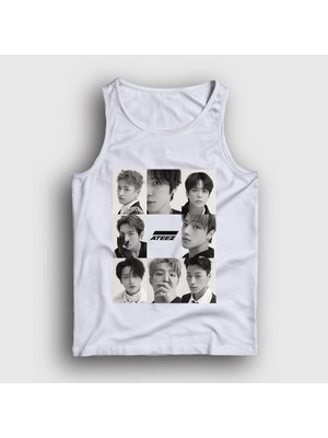 Presmono Unisex Beyaz Band K-Pop Ateez Atlet