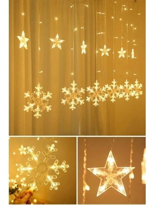 Shoplet Buğz Kar Tanesi Perde LED