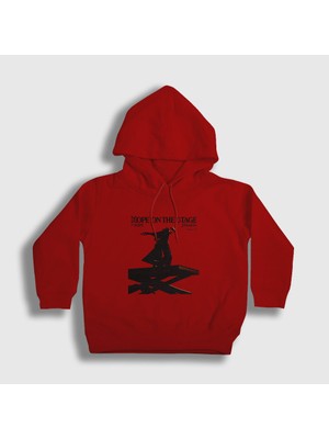 Presmono Unisex Çocuk Kırmızı Hope On The Stage World Tour J-Hope Kapüşonlu Sweatshirt