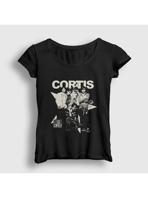 Presmono Kadın Siyah Band K-Pop Cortis T-Shirt