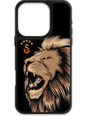 iPhone 16 Pro Uyumlu Galatasaray Aslan Gibi Kükre Cam Lisanslı Telefon Kılıfı