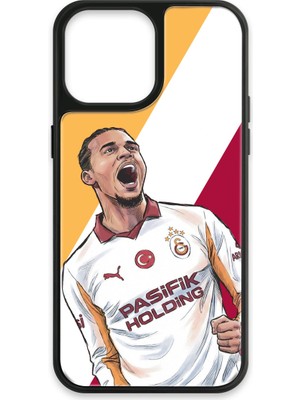 iPhone 13 Pro Max Uyumlu Galatasaray Leroy Sane Gol Sevinci Cam Lisanslı Telefon Kılıfı