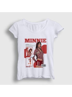 Presmono Kadın Beyaz Sunshine Minnie I Dle Gidle T-Shirt