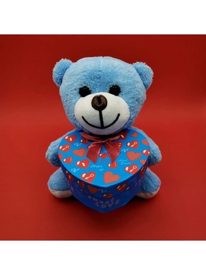 Shoplet Buğz Hediyelik Mavi Kutulu Ayıcık