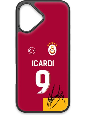 iPhone 17 Uyumlu Galatasaray Mauro Icardi Parçalı Forma Imzalı Cam Lisanslı Telefon Kılıfı