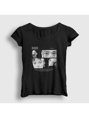 Presmono Kadın Siyah Vengeance Bibi T-Shirt
