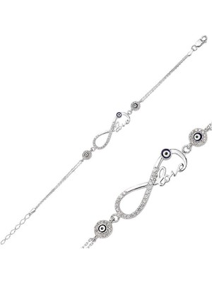 Bazarhane Gümüş Sonsuzluk Love Bayan Bileklik