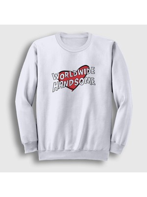 Presmono Unisex Beyaz Worldwide Handsome Yakışıklı Hediye Jin Bts Sweatshirt