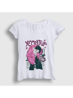 Presmono Kadın Beyaz Yeonjun Tomorrow x Tomorrow T-Shirt