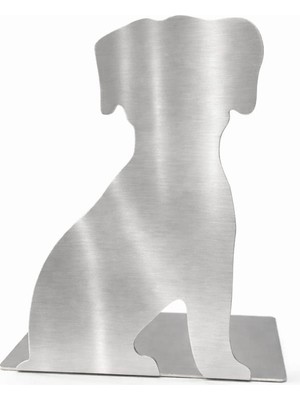 MetalFix Köpek Figürlü Paslanmaz Çelik Kitap Desteği