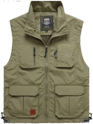 Sanalbolluk Içi Fileli Krem Renk Outdoor Yazlık Yelek