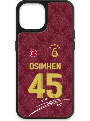 iPhone 14 Uyumlu Galatasaray Victor Osimhen 3. Forma Imzalı Cam Lisanslı Telefon Kılıfı