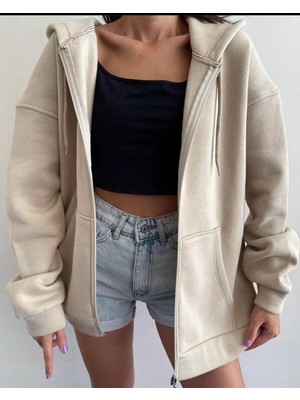 Risil-Nu Company Kapüşonlu Fermuarlı Sweatshirt