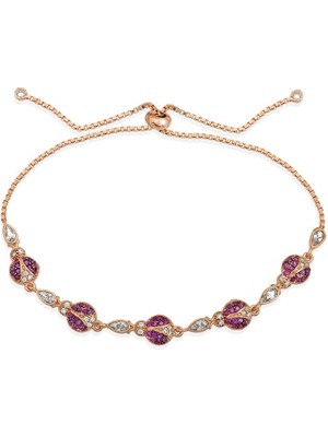 Bazarhane Gümüş Rose Uğur Böcekli Asansör Bileklik