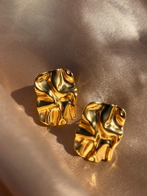 Stainless Steel Wrinkled Küpe