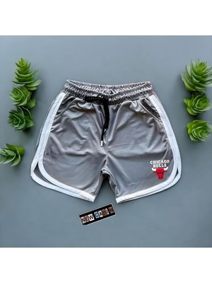 Risil-Nu Company Yeni Sezon Interlok Kumaş Yazlık Spor Şort Gri