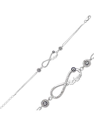 Bazarhane Gümüş Sonsuzluk Aşkım Bayan Bileklik