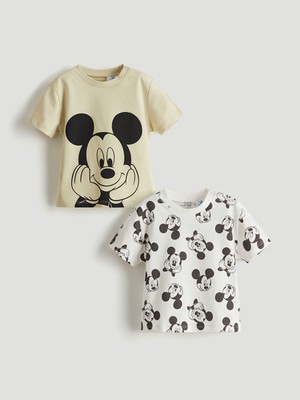 Lc Waikiki Yeni Sezon Mickey Mouse Baskı Erkek Bebek Tişört 2'li