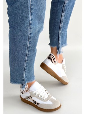 Shoegar Mier Beyaz Cilt Bağcıklı Spor Ayakkabı