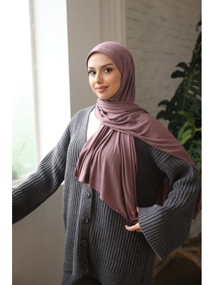 İmaj Butik Gül Kurusu Helen Önü Süngerli Pratik Penye Şal