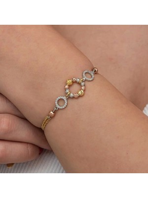 Bazarhane Gümüş Renkli Halka Dorika Bileklik