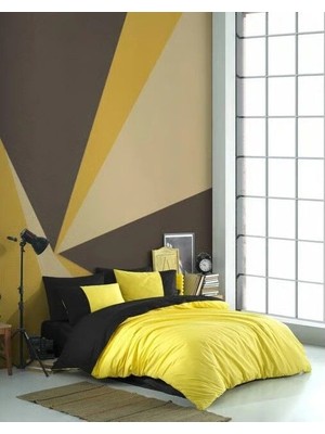 Shoplet Buğz Hobby Kingsize Poplin Nevresim Diamond Sarı Siyah