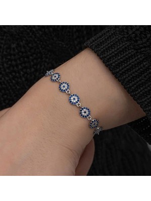 Bazarhane ​gümüş Nazar Boncuklu Kadın Bileklik