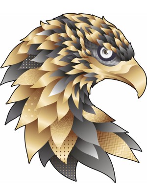 Sticker Usta Kartal Eagle Hayvan Sticker - Araba Oto Motosiklet Karavan Sticker  01131