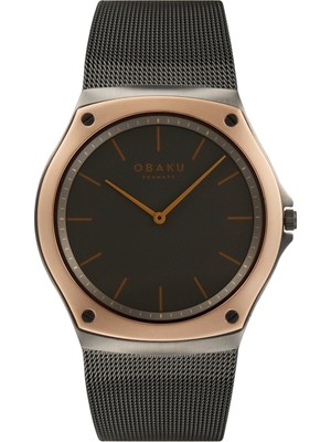 Obaku Denmark V316LXDJMJ Quartz Hasır Kordon Siyah Safir Cam 40 mm Erkek Kol Saati
