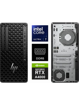 Hp Ws Z1 G1I Ultra 7 265 B34JSES-K0114 128GB 2tb+2tb Rtx A4000 16GB W11PRO Masaüstü Iş Istasyonu