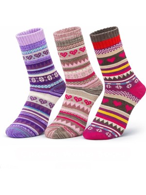 Çorap Kurdu 3'lü Kışlık Kalın Unısex Soket Çorap Set