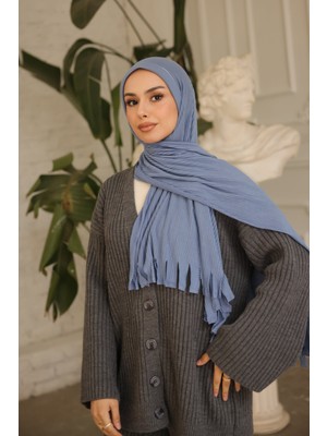 İmaj Butik Indigo Helen Önü Süngerli Pratik Piliseli Şal