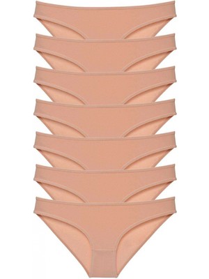 Marsilyan 7 Adet Süper Eko Set Likralı Kadın Slip Külot Ten