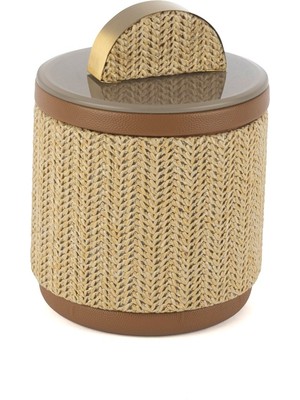 Mikasa Moor P230.125094 Cappuccıno Rafya Gold Kapaklı Kutu 14X19CM