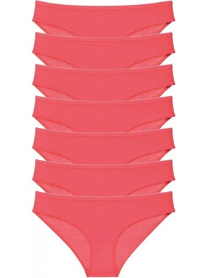 Marsilyan 7 Adet Süper Eko Set Likralı Kadın Slip Külot Fuşya