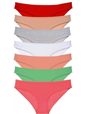 Marsilyan 7 Adet Süper Eko Set Likralı Kadın Slip Külot Set 8