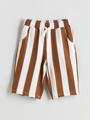 Lc Waikiki Yeni Sezon Beli Lastikli Çizgili Erkek Çocuk Şort