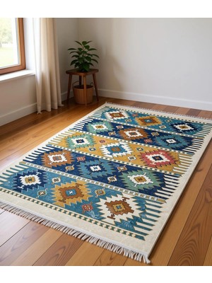 Etnik Desenli Modern Halı Dekoratif Kilim