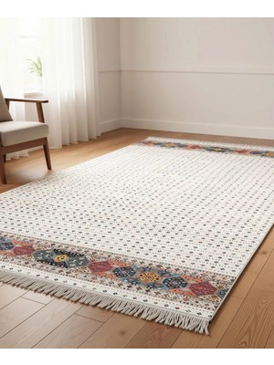 Motifli Çerçeve Detaylı Dekoratif Halı Kilim