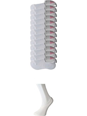 Marsilyan Beyaz Kadın Babet Çorap 12 Çift