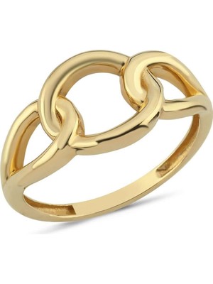 Zümrüt Sarraf 14 Ayar Altın Zincir Modelli Yüzük