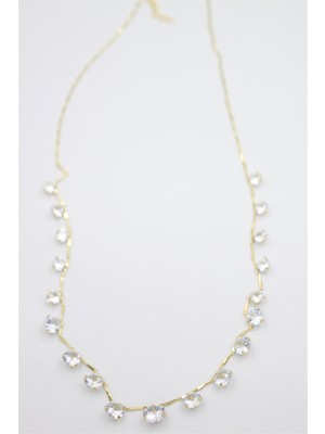 Flamex Taş Sallantılı Kolye - Altın