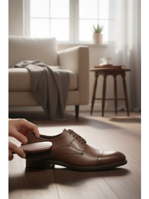 Enoch Hakiki Deri Kahverengi Klasik Bağcıklı Erkek Ayakkabı