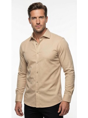 Plus Scorpion Erkek Beyaz Klasik Gömlek – Slim Fit, Düz Model, Şık Ofis & Günlük Kombin