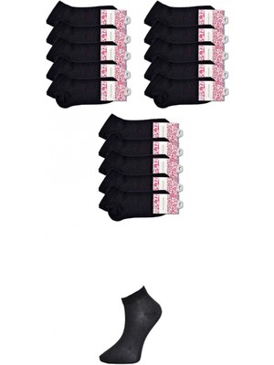 Marsilyan Siyah Kadın Bilek Çorap 15 Çift