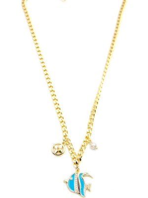 Flamex Balık Kolye - Altın