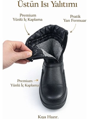 Liarca Erkek Kar Botu – Içi Yünlü, Fermuarlı, Suya Dayanıklı, Kışlık Outdoor