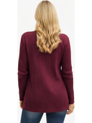 Stilmony Kadın V Yaka Triko Esnek Anne Mevsimlik Kazak