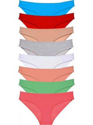 Marsilyan 8 Adet Süper Eko Set Likralı Kadın Slip Külot Set 8