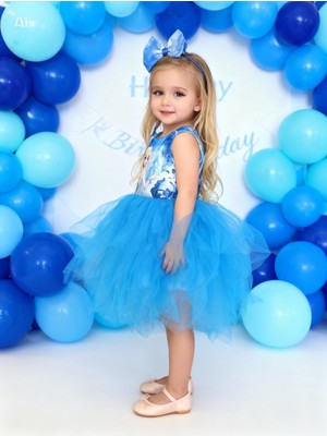 Lunas Tekstil Tokalı Hayal Tüllü Tütülü Elsa Elbisesi